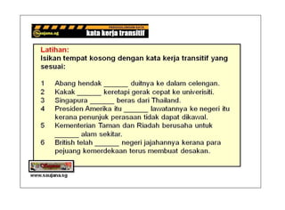 Kata Kerja Transitif