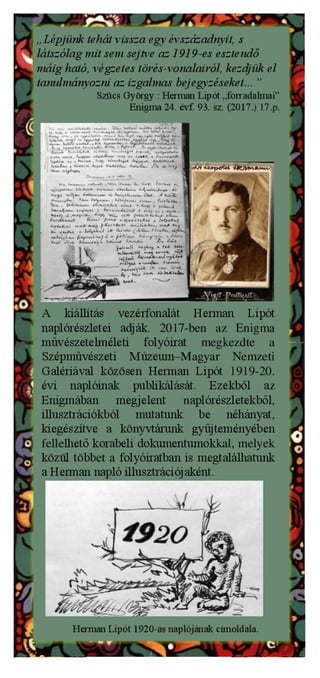 Herman Lipót 100 évvel ezelőtti világa - Katalógus