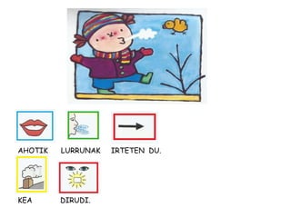 AHOTIK LURRUNAK IRTETEN DU.
KEA DIRUDI.
 