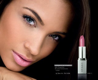 FARBE 12
LIPPENSTIFT MIT VITAMIN E
•	Mit Pflegeeffekt
•	In vielen fantastischen
Farben
	 4g | Best.-Nr.: 704 | 8,50€
 