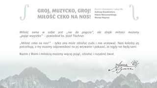 GROJ, MUZYCKO, GROJ!
MIŁOŚĆ CEKO NA NOS!
Stwardnienie rozsiane nigdy nie pozbawiło pasji pana Andrzeja. Lider zespołów
Kry...