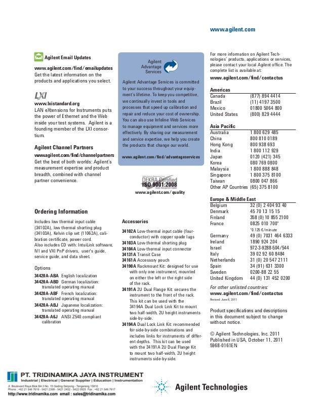 Katalog agilent34420 amicroohmmetertridinamika