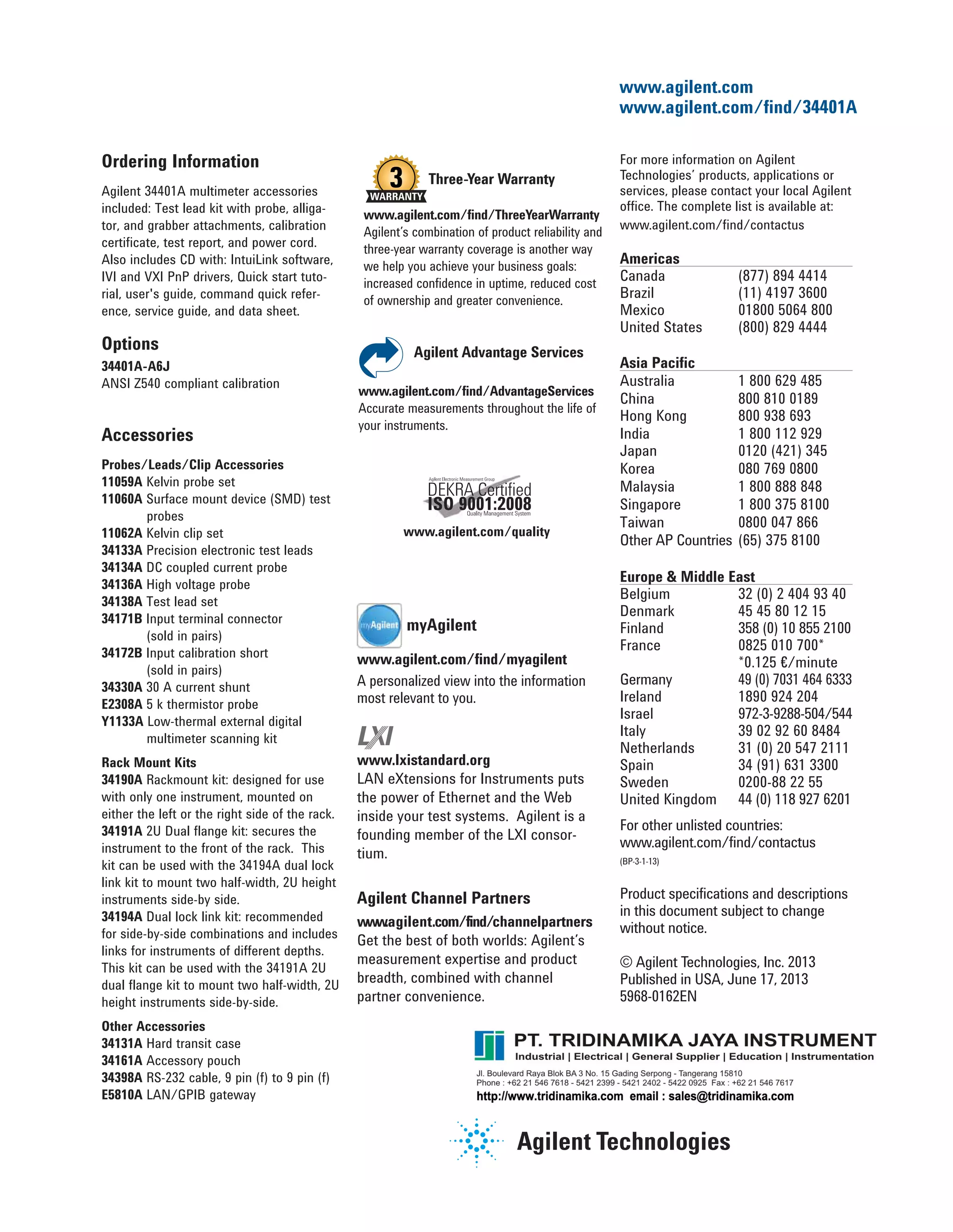 Katalog agilentdigitalmultimeter34401 atangerang PDF