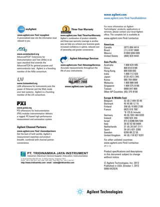 Axie Instrument Katalog agilent-u1272a-series-handheld-digital-multimeter-tridinamika | PDF