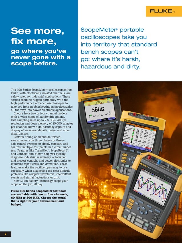 Katalog flukeoscilloscopethetoughestscopeseverbuiltby