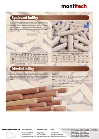 Katalog dřevěný spojovací materiál