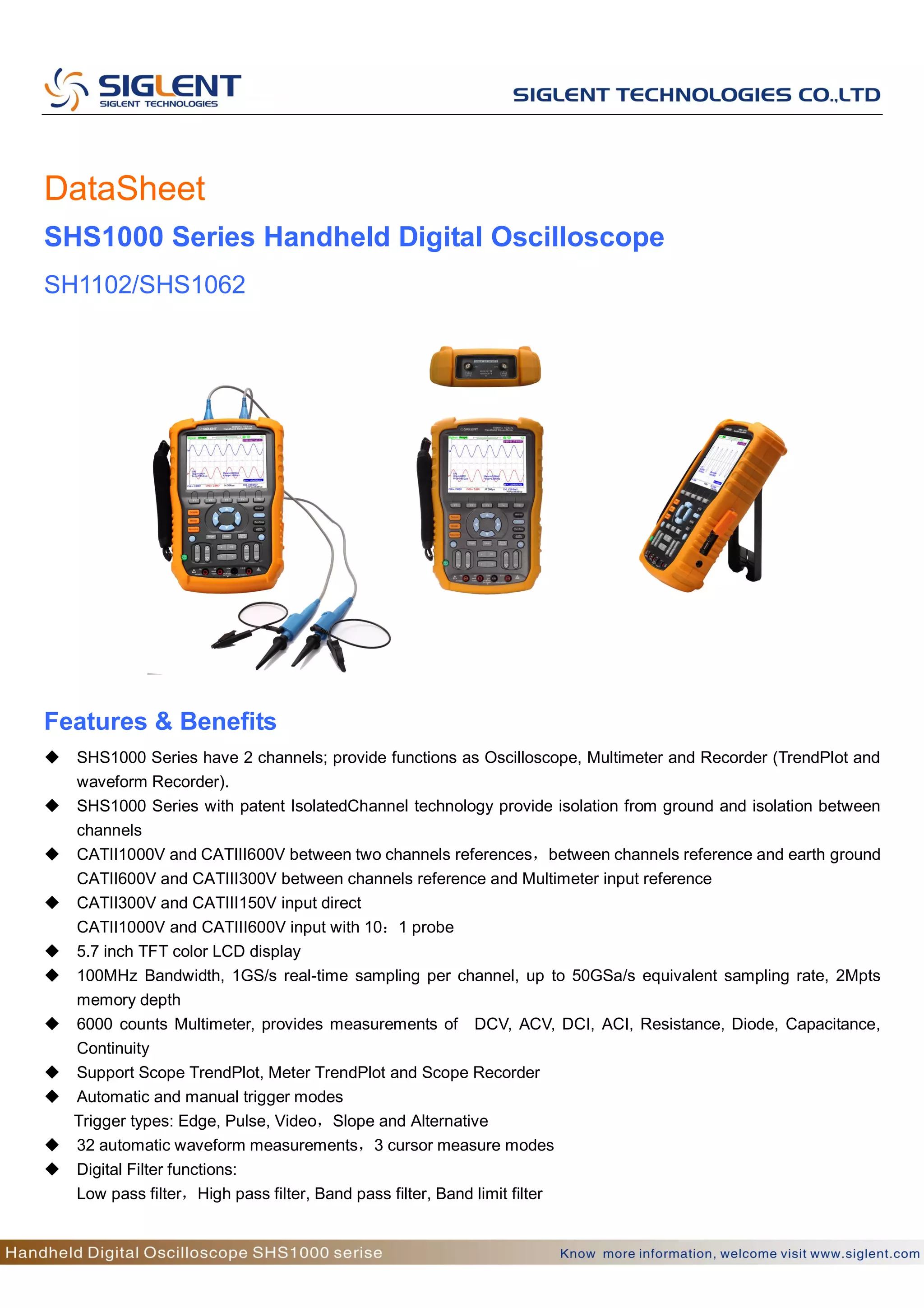Katalog siglenthandhelddigitaloscilloscopeshs1000series