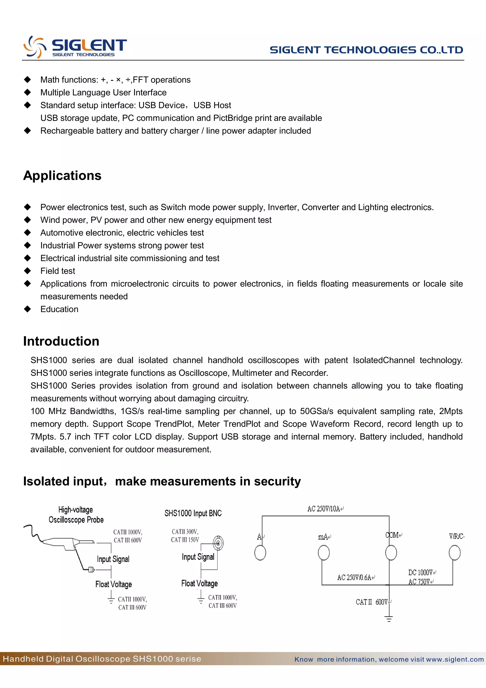 Katalog siglenthandhelddigitaloscilloscopeshs1000series