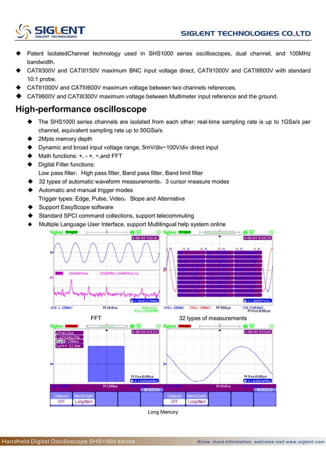 Katalog siglenthandhelddigitaloscilloscopeshs1000series