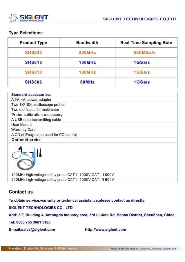 Katalog siglenthandhelddigitaloscilloscopeshs800seriestridinamika