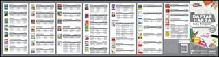 Buku Pelajaran
DAFTAR
HARGA
Edisi Januari 2017
SMA
MA
6
Penerbit Erlangga @bukuerlangga @BukuERLANGGA
004-008-001-7
Andrew Betsis Lawrence Mamas
ISBN 978 - 602 - 298 - 947 - 9
008 - 427 - 004 - 0
Key Features
• 6 TOEFL iBT®
Practice Tests (Reading, Listening, Speaking, Writing)
• TOEFL iBT®
Exam Guide analyzing all the sections of the test with
exam tips and strategies
• Self-study Guide with a comprehensive guide including:
• A writing supplement with model answers for the writing tasks
• Detailed justification of the answer for the Listening and Reading parts
• Audioscripts
• A CD with all the recordings for the Listening Sections and an
application containing 1 practice test
SUCCEED
IN
THE
TOEFL
iBT
TEST
Self-practice
Authentic test format
Practical usage
TOEFL iBT® is the registered trademark of ETS. This
publication is not endorsed or approved by ETS.
INCLUDES
CD-ROM
WITH
SAMPLE
QUESTIONS
TOEFL®
ITP
TO THE
INCLUDESCD-ROMWITHSAMPLEQUESTIONS
TEST
The TOEFL
® ITP test is used by colleges and universities,
English language learning programs and other
organizations to assess the English-language skills of
students for multiple purposes including placement,
progress, evaluation, exit testing and scholarships.
At ETS, we advance quality and equity in education for people worldwide by
creating assessments based on rigorous research. ETS serves individuals,
educational institutions and government agencies by providing customized
solutions for teacher certification, English language learning, and elementary,
secondary and post-secondary education, as well as conducting education
research, analysis and policy studies. Founded as a nonprofit in 1947, ETS
develops, administers and scores more than 50 million tests annually —
including the TOEFL® and TOEIC® tests, the GRE® tests and The Praxis Series™
assessments — in more than 180 countries, at over 9,000 locations worldwide.
Copyright © 2013 by Educational Testing Service. All rights reserved. ETS, the
ETS logo, LISTENING. LEARNING. LEADING., GRE, TOEIC and TOEFL are registered
trademarks of Educational Testing Service (ETS) in the United States and other
countries. THE PRAXIS SERIES is a trademark of ETS. 22578
ISBN 978 - 602 - 434 - 047 - 6
008 - 428 - 002 - 0
Country Master Distributor for ETS for TOEFL® ITP in Indonesia
Indonesian International Education Foundation (IIEF)
Menara Imperium, 28th
Floor, Suite A & C
Jln. H.R. Rasuna Said Kav. 1 Kuningan, Jakarta Selatan 12980
Phone: +62-21-8317330 - Website: www.iief.or.id
Andrew Betsis Lawrence Mamas
ISBN 978 - 602 - 241 - 647 - 0
008 - 427 - 001 - 0
Volume
1
V
o
l
u
me 1
Self-practice
Authentic test format
Practical usage
TOEIC® is the registered trademark of ETS. This
publication is not endorsed or approved by ETS.
Volume 1
SUCCEED IN
THE TOEIC TEST
®
Key Features
• 5 TOEIC®
Practice Tests (Listening & Reading)
• These tests have been designed to provide students with
the strategies they need, in order to familiarize themselves
with the format of the 7 TOEIC®
exam tasks
• Answer Key
• Audioscripts for the Listening Tests
• An MP3 Audio CD with all the recordings for the
Listening Sections
• Additional Vocabulary Exercises
TimErlanggaFokusSMA
2017
IPA
untuk
SMA/MA
RangkumanMateri• SoalTipeUN•
PrediksiSoalUN2017
• Bahasa Indonesia
• Biologi • Matematika
• Bahasa Inggris
• Kimia • Fisika
Tim
Erlangga
Fokus
SMA
ERLANGGA
FOKUS
UN
IPA
2017
untuk
SMA/MA
BUKU INI DISUSUN AGAR
SUKSES UN 2017 ADA DI GENGGAMANMU
BUKTIKAN SENDIRI
Dilengkapi:
KunciJawaban
dan
LembarJawaban
UjianNasional
Halo pemuda-pemudi pelajar SMA/MA di seluruh Indonesia,
ERLANGGA FOKUS UN SMA/MA 2017 hadir sebagai pendamping unggulan menjelang UN 2017.
Semakin dini persiapan dilakukan, semakin siap kalian menghadapi UN sesungguhnya.
Agar persiapan lebih efektif, inilah FORMULA KHUSUS untuk mengenal dan siap menghadapi
beragam tipe soal UN:
1. Memahami pokok bahasan dari Rangkuman Materi.
2. Berlatih Soal Tipe UN disertai pembahasan.
3. Berlatih mengerjakan Prediksi Soal UN 2017 secara mandiri.
Kunci Jawaban dan Lembar Jawaban Ujian Nasional menjadi bonus buku ini agar kalian menjadi
lebih terlatih dan percaya diri dalam mengerjakan soal.
Pilihan tepat sudah ada di genggaman kalian.
Ayo kita bersiap-siap lebih dini dengan berlatih dari sekarang!
Salam Sukses UN,
Tim ERLANGGA FOKUS UN 2017
FOKUS
MERAIH NILAI
TERBAIK
003 - 300 - 033- 0
ISBN 978 - 602 - 298 - 259 - 3
Buku ini didukung dengan
media digital sebagai
sumber belajar.
Media digital berupa audio yang dapat dibaca/
didengarkan dengan cara men-scan atau memindai
QR CODE yang tersaji di halaman isi buku.
QR Code dapat diakses dengan alat
pembaca, yaitu Erlangga Reader yang dapat
di-download atau diunduh di Play Store.
DilengkapidenganCD
berisiSimulasiUNCBT
Dapatkan!
Notebook DELL
Inspiron 14 3000
series (3452) dan
SamsungGalaxy
A3(SM-A310)Gold
dengan menjawab
KUIS BERHADIAH
di dalam buku ini
untuk
untuk
TimProgresif
Pahami,Kenali,
Coba,Simulasikan!
Dijamin
Bisa!
2017
2017
Matematika
ProgramIPA
PemantapanMateri
perKompetensi
TelaahSoalTipeUN
UjiKemampuan
SoalTipeUN
PaketSimulasiUN2017
ERLANGGA
X-PRESS
UN
2017
untuk
SMA/MA
Tim
Progresif
Matematika
Program
IPA
ISBN 978 - 602 - 298 - 790 - 1
004 - 510 - 076 - 0
untuk
untuk
2017
2017
Tidak susah, jika kalian melakukan persiapan menghadapi UN sejak dini. Sukses UN dengan
meraihnilaiterbaikadalahharapankitasemua.Olehkarenaitu,ErlanggaX-PressUNSMA/MA
2017 membekali peserta didik dengan strategi Pahami, Kenali, Coba, Simulasikan! Dijamin
Bisa! Dengan strategi jitu ini, nilai UN terbaik sudah ada di genggamanmu.
Untuk mencapai semua itu, buku ini menyajikan fitur-fitur sebagai berikut.
1. Pemantapan Materi per Kompetensi, untuk memahami materi-materi yang akan
diujikan dalam UN.
2. Telaah Soal Tipe UN, untuk mengenali karakteristik soal-soal UN yang pernah
diujikan disertai dengan pembahasannya.
3. Uji Kemampuan Soal Tipe UN, untuk belajar mandiri dalam menjawab soal tipe
UN per indikator dalam setiap kompetensinya.
4. Paket Simulasi UN 2017, untuk mengukur kemampuan dengan
mengerjakan soal prediksi UN 2017.
Buku ini dilengkapi Kunci Jawaban untuk mengecek kebenaran jawaban dan LJUN untuk
berlatih mengisi jawaban seperti pada UN sesungguhnya.
Raih
nilaitinggi
diUN
susah?
C M Y CM MY CY CMY K
C M Y CM MY CY CMY K
004 - 500 - 003 - 0
ISBN (13) 978-979-099-696-1
ERLANGGA
FOKUS
SNMPTN
IPA
M.
Hasyim
Ashari,
dkk.
ERLANGGA FOKUS SNMPTN hadir sebagai buku pendamping menjelang SNMPTN.
Semakin dini persiapan dilakukan, semakin siap Anda menghadapi SNMPTN sesungguhnya.
Agar persiapan lebih efektif, inilah FORMULA KHUSUS untuk mengenal dan siap menghadapi
beragam tipe soal SNMPTN:
• Identifikasi materi soal yang sering diujikan pada SNMPTN untuk setiap bidang studi.
• Berlatih Paket Latihan Soal SNMPTN yang pernah diujikan.
• Berlatih mengerjakan Paket Tryout SNMPTN.
Semua soal dibahas dengan jelas dan tuntas dilengkapi Tips & Trik terbaru.
Temukan FORMULA KHUSUS tersebut dalam buku ini!
Temukan pula beragam BONUS:
• Soal-soal Ujian Seleksi Masuk STAN (USM STAN)
• Jurus Jitu Tembus PTN
• Soal Tryout SNMPTN yang dapat diakses di erlangga.co.id
• KUIS SNMPTN ERLANGGA di erlangga.co.id
Tunggu apa lagi? Ayo kita mulai berlatih dengan buku ERLANGGA FOKUS SNMPTN
dari sekarang!
Salam Sukses SNMPTN,
Tim ERLANGGA FOKUS SNMPTN
email:sukses-snmptn@erlangga.co.id
021-83832000
Kamus
Matematika
Bergambar
Kirsteen
Rogers
|
Tori
Large
Lorem ipsum dolor sit amet,
consectetur adipiscing elit.
Curabitur
lacus purus, t
incidunt nec vo
lutpat
nec, rhoncus non quam.
Quisque
pellentesque,risus non consequa
t
pretium,
Formation
rmatio
r
r
P
5
3
3
3
3
3
/
5
3
Pie c
c
Triangle
61 - 11 - 027 - 0
ISBN (13) 978-979-075-882-7
Semua orang yang belajar matematika membutuhkan buku
ini. Buku ini merupakan sebuah buku panduan penting siswa
untuk mendapat rujukan lengkap tentang konsep dan istilah
matematika.
Buku ini mencakup:
• Lebih dari 500 definisi istilah dan konsep penting
• Lebih dari 300 diagram dan ilustrasi yang umum digunakan
• Lebih dari 100 contoh soal
• Referensi komprehensif dan indeks yang terperinci
• Tautan internet untuk merekomendasikan situs-situs web
yang dapat digunakan sebagai acuan belajar
Kamus
Matematika
Bergambar
Formation
rmatio
r
r
P
5
3
3
3
3
3
/
5
3
Pie c
c 0
p
r
r
Kamus
Matematika
Bergambar
dilengkapi dengan rujukan website
Segitiga
Sudut
Bola
r
Separuh
Bola
Pengubinan
Volume
Kamus MAT Bergambar.indd 1 3/2/13 8:41 AM
Wini Kristianti • Erlina
MATEMATIKA
SMA/MAProgramIPA
Rangkuman Materi sesuai SKL
Contoh Soal dan Pembahasan
per Indikator
Latihan Paket
Soal UN
Rangkuman Materi sesuai SKL
Contoh Soal dan Pembahasan
per Indikator
Latihan Paket
Soal UN
004 - 510 - 027 - 0
ISBN (13) 978-602-241-295-3
PERMIT UN Matematika adalah cara cerdas untuk mengatasi
kepanikan menjelang UN. Buku ini menyajikan semua hal yang
dibutuhkan untuk bisa sukses menghadapi UN.
Selain dilengkapi dengan rangkuman materi, contoh soal dan
pembahasan, dan latihan soal UN, buku ini juga disertai CD yang akan
menjadi pendamping pribadi dalam proses belajar.
Yang disajikan dalam CD:
Latihan Soal UN per indikator
Siswa berlatih mengerjakan soal UN sekaligus dapat memeriksa
kembali jawaban dalam Video Tutorial, sehingga belajar seperti
didampingi seorang guru les.
Paket Try Out UN
Siswa melakukan simulasi UN sekaligus dapat mengetahui nilai akhir
UN dan dapat mengetahui soal mana yang masih salah sehingga
dapat melakukan perbaikan pada soal tersebut.
Video Tutorial yang disajikan dalam CD sangat mudah digunakan dan
sesuai dengan kebutuhan akan media belajar yang modern, menarik,
dan mudah diakses. Penyusunan buku ini berdasarkan Standar
Kompetensi Lulusan (SKL) sehingga siswa dapat belajar lebih sistematis
dan efisien dalam menghadapi UN demi mencapai nilai yang maksimal.
MATEMATIKA
SMA/MAProgramIPA
Wini
Kristianti
•
Erlina
Persiapan
Minggu
Tenang
UN
Persiapan
Minggu
Tenang
UN
MATEMATIKA
SMA/MA
Program
IPA
d
i
l
e
ngkapiVideoTutorial
T
r
y
O
u
t
U
N
dilengkapiAnalisisPen
i
l
a
i
a
n
L
a
t
i
h
anSoalUNper Indikator
Seri Permit UN
Kode Buku Judul Harga
Wini Kristiani, dkk
04-24-055-0 Jl. 1/Kls X Rp 56.000
04-24-056-0 Jl. 2/Kls XI Rp 60.000
04-24-057-0 Jl. 3/Kls XII Rp 56.000
04-24-044-0 Jl. 1/Kls X Rp 55.000
04-24-045-0 Jl. 2/Kls XI Rp 56.000
04-24-046-0 Jl. 3/Kls XII Rp 55.000
04-24-064-0 Jl. 1/Kls X Rp 48.000
04-24-065-0 Jl. 2/Kls XI Rp 48.000
04-24-066-0 Jl. 3/Kls XII Rp 55.000
04-24-012-0 Jl. 1/Kls X Rp 115.000
04-24-013-0 Jl. 2/Kls XI Rp 93.000
04-24-014-0 Jl. 3/Kls XII Rp 71.000
04-24-014-1 Jl. 3/Kls XII (Rev) Rp 65.000
Mandiri Fisika Djoko Nugroho
Kode Buku Jilid/Kelas Harga
Mandiri Kimia Soedjono
Kode Buku Jilid/Kelas Harga
Mandiri Biologi Sri Ayu Imaningtyas
Kode Buku Jilid/Kelas Harga
04-21-331-0 Jl. 1/Kls X Rp 75.000
04-21-332-0 Jl. 2/Kls XI Rp 66.000
04-21-333-0 Jl. 3/Kls XII Rp 66.000
04-23-023-0 Jl. 1/Kls X Rp 43.000
04-23-024-0 Jl. 2/Kls XI Rp 45.000
04-23-025-0 Jl. 3/Kls XII Rp 40.000
04-23-031-0 Jl. 1/Kls X Rp 53.000
04-23-032-0 Jl. 2/Kls XI Rp 52.000
04-23-033-0 Jl. 3/Kls XII Rp 52.000
04-24-061-0 Biologi Rp 43.000
04-23-037-0 Geografi Rp 35.000
04-23-039-0 Ekonomi Rp 37.000
04-24-041-0 Fisika Rp 56.000
04-24-043-0 Kimia Rp 93.000
04-24-076-0 Metematika Rp 75.000
004-510-046-0 Kombinatiorik Rp 43.000
004-510-047-0 Teori Bilangan Rp 52.000
004-510-051-0 Geometri Rp 75.000
004-540-017-0 Rp 85.500
04-23-027-0 Jl. 1/Kls X Rp 46.000
04-23-028-0 Jl. 2/Kls XI Rp 48.000
04-23-029-0 Jl. 3/Kls XII Rp 45.000
004-323-001-0 Jl. 1/Kls X Rp 36.000
004-323-002-0 Jl. 2/Kls XI Rp 35.000
004-323-003-0 Jl. 3/Kls XII Rp 30.000
04-24-015-0 Jl. 1/Kls X Rp 80.000
04-24-016-0 Jl. 2/Kls XI Rp 66.000
04-24-017-0 Jl. 3/Kls XII Rp 53.000
04-24-021-0 Jl. 1/Kls X Rp 53.000
04-24-022-0 Jl. 2/Kls XI Rp 56.000
04-24-023-0 Jl. 3/Kls XII Rp 68.000
04-24-009-0 Jl. 1/Kls X Rp 150.000
04-24-010-0 Jl. 2/Kls XI Rp 162.000
04-24-011-0 Jl. 3/Kls XII Rp 157.000
04-23-004-0 Jl. 1/Kls X Rp 52.000
04-23-005-0 Jl. 2/Kls XI Rp 43.000
04-23-006-0 Jl. 3/Kls XII Rp 65.000
Mandiri Sosiologi Thriwaty A.
Kode Buku Jilid/Kelas Harga
Mandiri Pendidikan Kewarganegaraan Yuyus K.
Kode Buku Jilid/Kelas Harga
SeribuPena Biologi Saktiyono
Kode Buku Jilid/Kelas Harga
SeribuPena Kimia Priscillia R.
Kode Buku Jilid/Kelas Harga
SeribuPena Fisika Marthen Kanginan
Kode Buku Jilid/Kelas Harga
SeribuPena Geografi Winarno
Kode Buku Jilid/Kelas Harga
SeribuPena B. Indonesia Puji Isdriyani
Kode Buku Jilid/Kelas Harga
SeribuPena Kewarganegaraan Saptono
Kode Buku Jilid/Kelas Harga
Seri Bedah SKL Tim Master Prima
Kode Buku Judul Harga
Seri Olimpiade SMA Tim SSC Intersolusi
Kode Buku Judul Harga
Olimpiade Kimia Internasional
Kode Buku Harga
Djulia Onggo, dkk
Kode Buku Judul Harga
Langkah Awal Menuju
Olimpiade Matematika Wono Setya Budhi
004-500-016-0 Program IPA Rp 120.000
004-371-012-0 Program IPS Rp 130.000
Kode Buku Judul Harga
Erlangga Fokus UN 2017 Tim Erlangga Fokus SMA
004-510-076-0 Matematika IPA Rp 40.000
004-510-077-0 Matematika IPS Rp 40.000
004-530-034-0 Fisika Rp 42.000
004-540-033-0 Kimia Rp 45.000
004-500-015-0 Biologi Rp 47.000
004-420-010-0 Bahasa Inggris Rp 39.000
004-490-011-0 Bahasa Indonesia Rp 37.000
004-900-029-0 Geografi Rp 43.000
004-330-030-0 Ekonomi Rp 62.000
004-301-023-0 Sosiologi Rp 47.000
04-01-538-9 B. Indonesia Rp 39.000
04-01-539-0 B. Inggris Rp 39.000
04-01-540-1 Matematika Rp 40.000
04-01-541-2 Biologi Rp 30.000
04-01-546-7 Fisika Rp 52.000
04-01-547-8 Kimia Rp 35.000
04-01-548-9 Mekanika Rp 57.000
04-01-551-2 Gelombang & Optik Rp 35.000
04-01-552-3 Listrik & Magnet Rp 36.000
04-01-553-4 Fisika Mod. Astronomi Rp 40.000
04-01-554-5 Zat & Kalor Rp 27.000
04-24-027-0 Reaksi Redoks Rp 35.000
04-24-028-0 Kimia Unsur Rp 45.000
04-24-029-0 Stoikiometri Rp 50.000
04-24-030-0 Struktur Atom Rp 30.000
04-24-031-0 Termokimia Rp 30.000
04-24-032-0 Biologi Rp 48.000
04-24-033-0 Kimia Rp 52.000
04-24-034-0 Fisika Rp 128.000
04-21-334-0 B. Indonesia Rp 66.000
04-24-058-0 Matematika Rp 68.000
04-24-018-0 Matematika Rp 68.000
04-24-018-1 Matematika SMA/IPS Rp 53.000
04-21-318-0 B. Inggris Rp 39.900
04-23-030-0 Sosiologi Rp 29.000
011-510-001-0 Matematika IPS Rp 50.000
004-330-009-0 Ekonomi Rp 60.000
004-510-027-0 Matematika IPA Rp 55.000
004-530-021-0 Fisika Rp 57.000
61-18-005-0 Pastel Rp 145.000
61-18-006-0 Sketsa Rp 128.000
61-18-007-0 Cat Air Rp 133.000
61-18-008-0 Cat Minyak Rp 113.000
004-702-001-0
Aktivitas Pramuka untuk
Penegak Bantara
Rp 30.000
004-702-002-0
Aktivitas Pramuka untuk
Penegak Laksana
Rp 30.000
004-702-003-0
Aktivitas Pramuka Menuju
Penegak Garuda
Rp 37.000
04-21-341-0 B. Inggris Rp 45.000
04-21-342-0 B. Indonesia Rp 52.000
004-500-003-0 SNMPTN Prog. IPA Rp 42.000
004-300-003-0 SNMPTN Prog. IPS Rp 41.000
Erlangga X-Press UN 2017 Tim Progresif
Kode Buku Judul Harga
Seri Fokus
Kode Buku Judul Harga
SeribuPena Sosiologi Frits H.S. Damanik
Kode Buku Jilid/Kelas Harga
Kode Buku Judul Harga
Seri Kuantum Tim SSC Intersolusi
SeriTips &Trik
Kode Buku Judul Harga
04-01-556-7 Fisika Rp 60.000
04-01-561-2 Kimia Rp 50.000
04-24-050-0 Metematika Rp 58.000
Seri Master
Kode Buku Judul Harga
Kode Buku Judul Harga
Erlangga Fokus SNMPTN Hasyim Asyari, dkk
Seri Jelajah Fisika Bibit S.
Kode Buku Judul Harga
Seri Jelajah Kimia M. Hasyim Ashari
Kode Buku Judul Harga
61-11-024-0 Rp 186.000
61-11-026-0 Rp 550.000
008-428-001-0 Rp 80.000
008-428-002-0 Rp 90.000
008-425-001-0 Rp 50.000
008-495-001-0 Rp 435.000
51-31-007-0 Rp 100.000
51-31-003-0 Rp 58.000
51-31-004-0 Rp 128.000
61-11-027-0 Rp 145.000
Kamus Lengkap Inggris - Indonesia
Kode Buku Harga
KamusVisual 4 Bahasa
Kode Buku Harga
TOEFL ITP PracticeTests
Kode Buku Harga
Official Guide to theTOEFL ITPTEST
Kode Buku Harga
008-427-004-0 Rp 125.000
Succeed inTOEFL IBT
Kode Buku Harga
Boom! English Grammar Made Easy Mark Graham
Kode Buku Harga
008-427-001-0 Vol. 1 Rp 110.000
008-427-002-0 Vol. 2 Rp 102.000
51-31-005-0 Vol. 1 Rp 110.000
51-31-006-0 Vol. 2 Rp 110.000
Menguasai 500 Karakter Mandarin Dasar
Kode Buku Harga
Succeed inTheTOEICTest Andrew Betsis, dkk
Kode Buku Harga
Menguasai 250 Karakter Mandarin Dasar
Kode Buku Harga
Mahir Berbahasa Mandarin
Kode Buku Harga
Bahasa Mandarin Praktis
Kode Buku Harga
Mempelajari Karakter Mandarin
Kode Buku Harga
Kamus Matematika Bergambar
Kode Buku Harga
Pelukis Pemula Linda Birch
Kode Buku Judul Harga
Elly Sumarsih, dkk
Kode Buku Judul Harga
Aktivitas Pramuka Penegak
SeribuPena Matematika H.Tampomas
Kode Buku Jilid/Kelas Harga
Seri Instan Tim Ganesha Operation
Kode Buku Judul Harga
C M Y CM MY CY CMY K
04-23-034-0 Jl. 1/Kls X Rp 43.000
04-23-035-0 Jl. 2/Kls XI Rp 37.000
04-23-036-0 Jl. 3/Kls XII Rp 43.000
Mandiri Geografi Bahpari
Kode Buku Jilid/Kelas Harga
Buku Referensi
Seri Konsep Fisika
004-530-012-0 SKF 1: Mekanika Benda Titik Rp 75.000
004-530-013-0
SKF 2: Mekanika Benda Tegar
dan Fluida
Rp 95.000
004-530-014-0
SKF 3: Getaran, Gelombang,
dan Bunyi
Rp 75.000
004-530-015-0 SKF 4: Kelistrikan Rp 60.000
004-530-016-0 SKF 5: Kemagnetan Rp 57.000
004-530-017-0 SKF 6: Optika Rp 75.000
004-530-018-0 SKF 7: Fisika Panas Rp 87.000
004-530-019-0
SKF 8: Fisika Nuklir dan
Partikel
Rp 108.000
004-530-020-0
SKF 9: Fisika Molekul dan
Zat Padat
Rp 80.000
Sutarto
ETS
ETS
Kode Buku Judul Harga
008-427-005-0 Rp 150.000
Succeed In IELTS Andrew Betsis, dkk
Kode Buku Harga
PhilipY.L.
PhilipY.L.
Andrew Betsis, dkk
JAKARTA Telp. (021) 8717006 (Hunting) Fax. (021) 8717011, 8708660 BEKASI
Telp/Fax. (021) 8842915 TANGERANG Telp. (021) 55797942-43 Fax. (021)
55797945 BOGOR Telp. (0251) 8355744 Fax. (0251) 8355929 LAMPUNG
Telp. (0721) 774005, 782941 Fax. (0721) 773715 BANDUNG Telp. (022)
7500893 Fax. (022) 7504918 CIREBON Telp. (0231) 205006 Fax. (0231)
207728 SEMARANG Telp. (024) 7609432, 7609475, Fax. (024) 7615612
SURAKARTA Telp. (0271) 730507, 730508 Fax. (0271) 719370 PURWOKERTO
Telp. (0281) 6843870, Fax. (0281) 643361 YOGYAKARTA Telp. (0274) 443
6666, Fax. (0274) 443 6906 SURABAYA Telp (031) 868791012, Fax. (031)
8687913 BALI Telp. (0361) 4715030/484128 Fax. (0361) 483187 JEMBER Telp.
(0331) 426692 Fax. (0331) 484784 MALANG Telp. (0341) 415587 Fax. (0341)
415589 PAPUA Telp/Fax. (0967) 585633 MADIUN Telp/Fax. (0351) 494567
MEDAN Telp. (061) 7853881-85 (Hunting), Fax. (061) 7853886-87 PEMATANG
SIANTAR Telp. (0622) 435276 Fax. (0622) 435783 BANDA ACEH Telp/Fax.
(0651) 35555 PEKANBARU Telp. (0761) 571633, 571533 Fax (0761) 571339
PADANG Telp. (0751) 7052251, 7050277 Fax. (0751) 70525131 PALEMBANG
Telp. (0711) 443368 Fax. (0711) 444462, 446996 SAMARINDA (0541) 261330
Fax (0541) 260373 BANJARMASIN Telp. (0511) 4221139 Fax. (0511) 4221138
PONTIANAK Telp. (0561) 713609 Fax. (0561) 713611 MAKASSAR Telp. (0411)
883933 Fax. (0411) 883922 PALU Telp. (0451) 452650 Fax. (0451) 452650
Katalog Android
Download
Scan QR Code
Untuk keterangan lebih lanjut hubungi:
Nama: .....................................................
Tlp : .....................................................
Allison Matthews
Boye Lafayette
Boye Lafayette
 