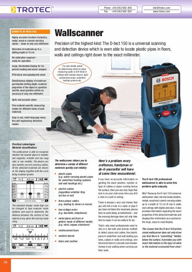 Katalog Trotec Bosch Wallscanner Tridinamika