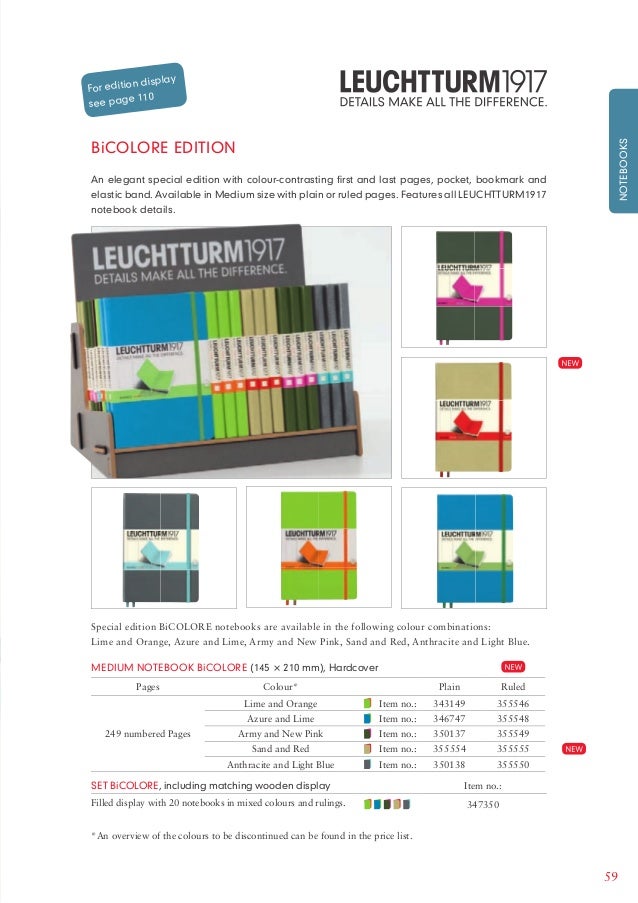 Twin colour plain page notebook LEUCHTTURM 1917 MEDIUM A5 BICOLORE NOTEBOOK Twin colour plain page notebook LEUCHTTURM 1917 MEDIUM A5 BICOLORE NOTEBOOK