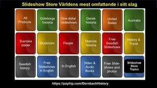 https://payhip.com/DernbackHistory
Slideshow Store Världens mest omfattande i sitt slag
 