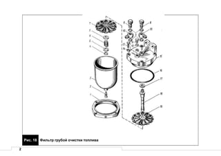 2
Рис. 18 Фильтр грубой очистки топлива
 