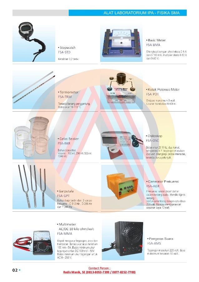 KATALOG ALAT PERAGA FISIKA SMA DAK 2022 PERALATAN LABORATORIUM LENGKAP