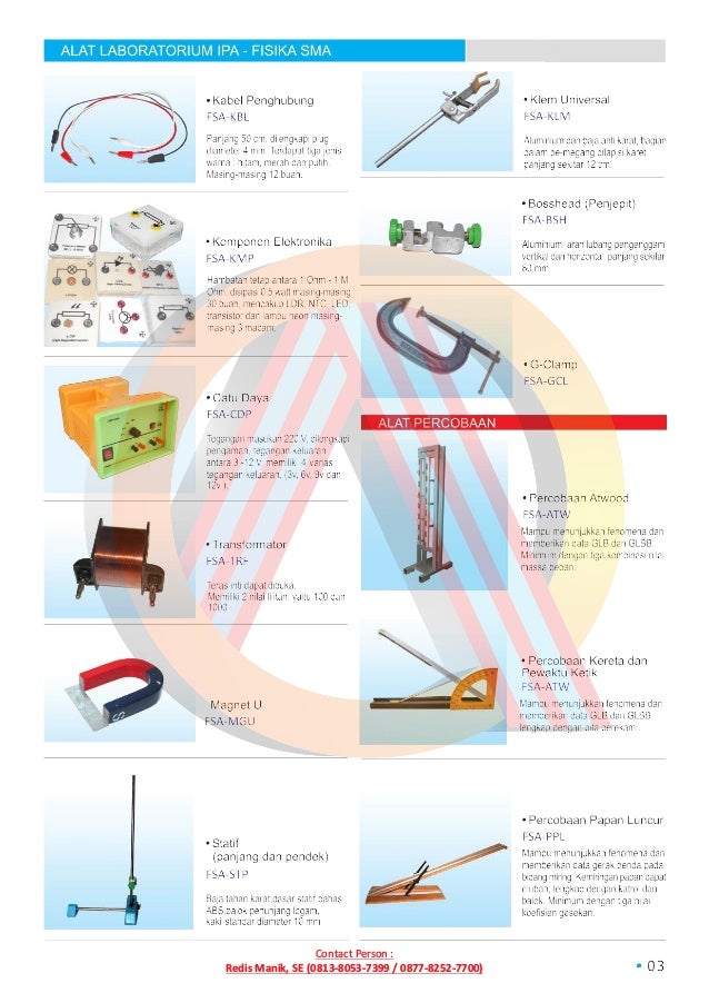 KATALOG ALAT PERAGA FISIKA SMA DAK 2022 PERALATAN LABORATORIUM LENGKAP