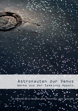 Astronauten zur Venus
Werke aus der Sammlung Appelt
25. September bis 22. November 2009 | Zentrifuge, Halle 14 Auf AEG
 