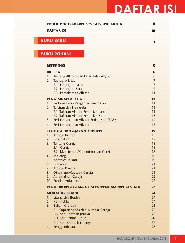 Katalog BPK Gunung Mulia 2016