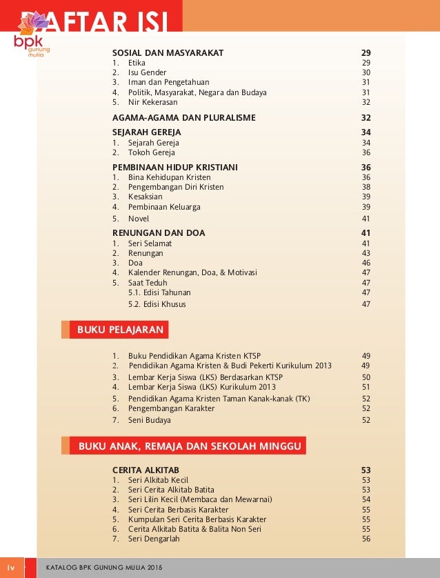 Katalog BPK Gunung Mulia 2016