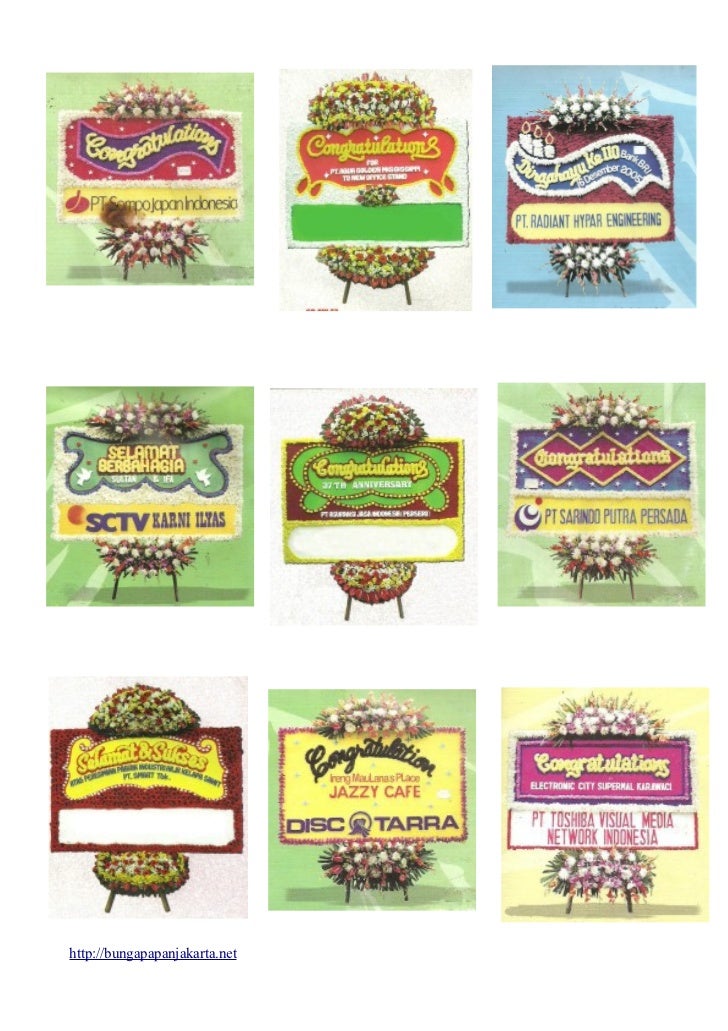 Katalog bunga papan ucapan selamat sukses