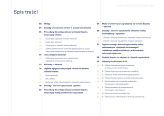 KATALOG DOBRYCH PRAKTYK DLA SOPOTU | 01
Spis treści
03 Wstęp
04 Zasady sytuowania reklam w przestrzeni miasta
06 Procedury...