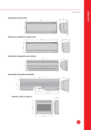 БЫТОВЫЕ
                                                 Ед. изм. – мм



ASHG09LECB, ASHG12LECB




ASHG07LLCA, ASHG09LLCA, ASHG12LLCA
                                     820   206
                  262




ASH7USBCW, ASH9USCCW, ASH12USCCW




ASG18UBBN, ASG24UBBN, ASG30UBBJ




    AGHG09L, AGHG12L, AGHG14L




                                                         67
 