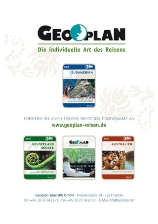 Ü·» ·²¼·ª·¼«»´´» ß®¬ ¼»- Î»·-»²-




Ú±®¼»®² Í·» ¿«½¸ «²-»®» ©»·¬»®»² Ð®±¹®¿³³» ¿²
                   ©©©ò¹»±°´¿²ó®»·-»²ò¼»




       Ù»±°´¿² Ì±«®·-¬·µ Ù³¾Ø i ß³¿´·»²-¬®¿A» ïì i ïîîìé Þ»®´·²
Ú±² õ ìçòíðòéç éì îî éç i Ú¿¨ õ ìçòíðòéç éì îî èð i ÛóÓ¿·´ ·²º±à¹»±°´¿²ò²»¬
 