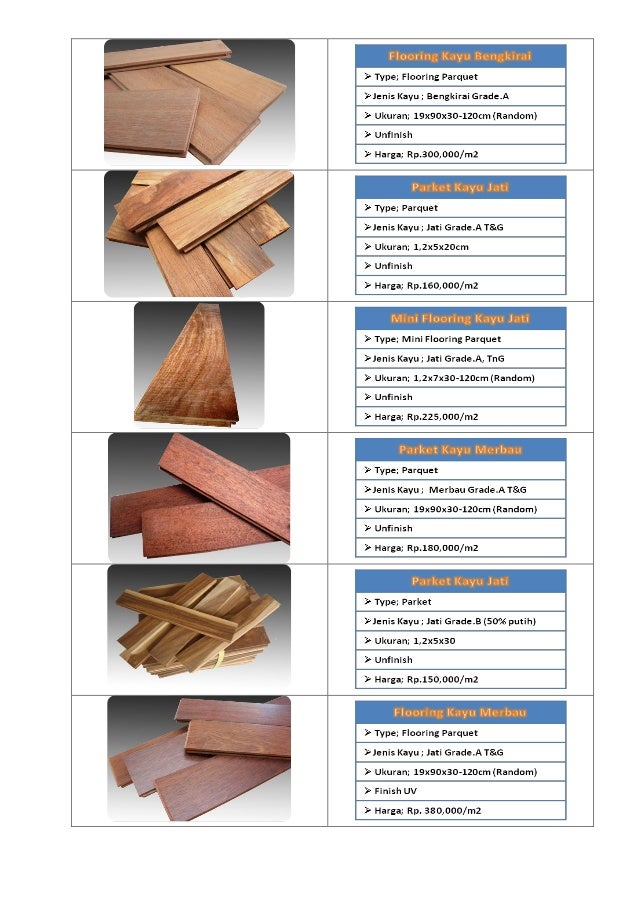Katalog harga lantai kayu