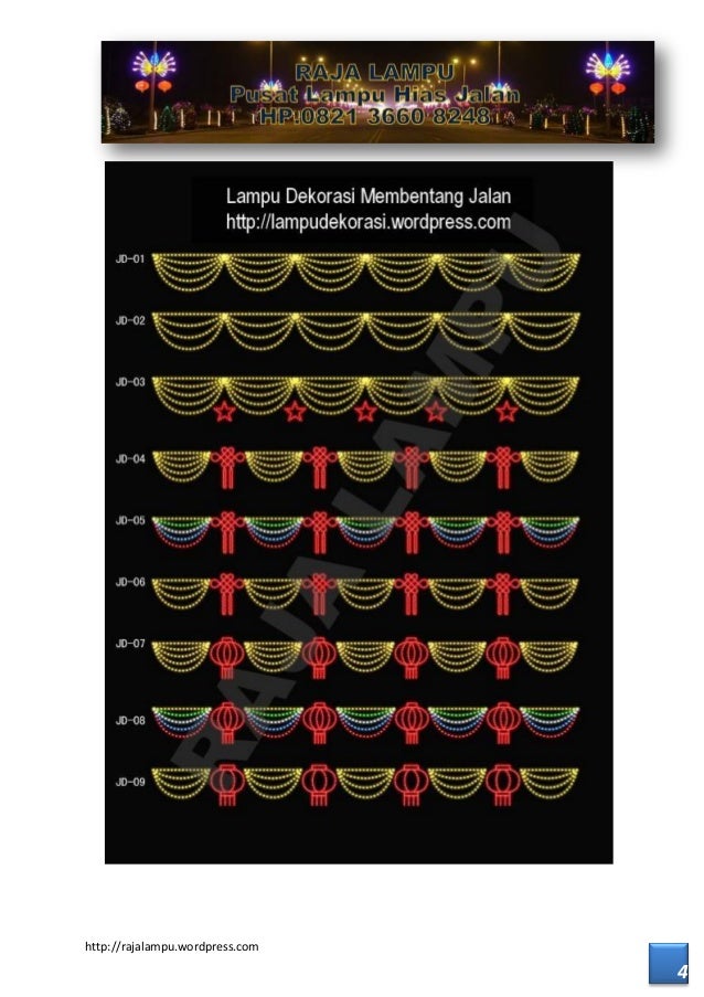 DAFTAR HARGA LAMPU DEKORATIF HIASAN TIANG PJU 2019