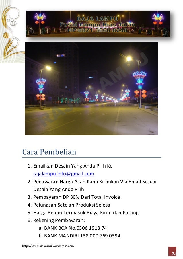 Harga Lampu Hias Jalan LED PJU Garansi Harga Lampu Hias Jalan LED PJU Garansi