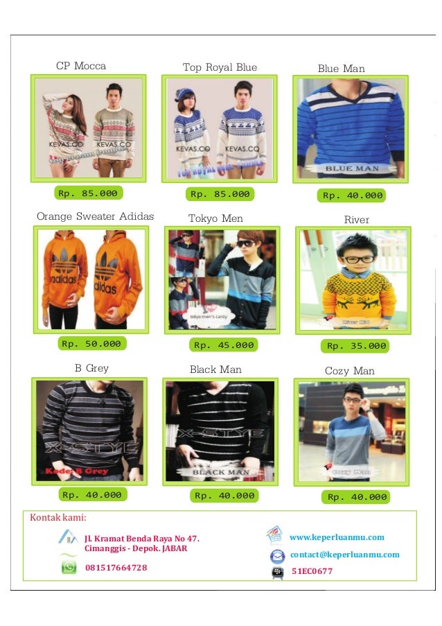 Katalog model  baju  rajut dan  harganya  terbaru  2014
