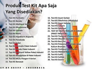 Katalog online produk test kit easy test | PPTX