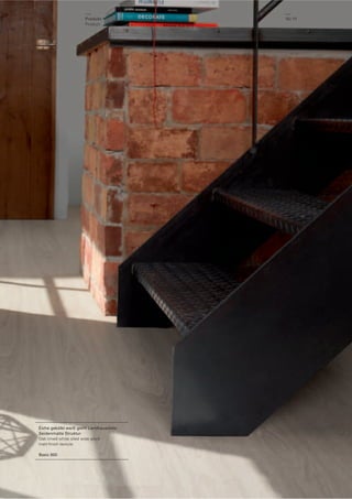 Produkt
Product

Eiche gekälkt weiß geölt Landhausdiele
Seidenmatte Struktur
Oak limed white oiled wide plank
matt-ﬁnish texture
Basic 600

10 / 11

 