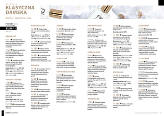 FM 09 Głęboko zapadający
w pamięć wyciąg z zielonych owoców,
wanilii i piżma.
Zamówjeszcze:hot! (09h)
FM 101 Tajemniczy aromat
białego piżma, wanilii, kadzidła,
kwiatu pomarańczy oraz gruszki.
Zamówjeszcze:feromony(101f),
żelpodprysznic(101e),balsamdociała
(101m),antyperspirantwkulce(101t)
FM 173 Odrobinę oniryczna
mieszanka gorzkich migdałów,
wanilii, piżma, mchu oraz drzewa
Jacaranda.
Zamówjeszcze: żelpodprysznic(173e),
balsamdociała(173m),antyperspirant
wkulce(173t),perfumydowłosów
(173w),kremdorąkipaznokci(173n)
FM 180 Ponadczasowy,
uwodzicielski zapach malin, liczi,
frezji, róży, paczuli i wanilii.
Zmysłowe
FM 05 Intrygująca woń
drzewa sandałowego, kolendry, róży
i wanilii.
Zamówjeszcze:hot! (05h),żelpod
prysznic(05e),balsamdociała(05m),
antyperspirantwkulce(05t)
FM 12 Hipnotyzujący zapach
passiflory, wanilii, drzewa klonowego
i jaśminu.
FM 177 Wyzwalająca
pragnienia woń szafranu, kadzidła,
wanilii, bergamotki i kwiatu
pomarańczy.
FM 185 Kobiecy i niebywale
zmysłowy aromat jaśminu i ryżu
basmati.
Seksowne
FM 17 Zmysłowa esencja
uzyskana dzięki połączeniu jabłka,
frezji, tuberozy i jaśminu.
Zamówjeszcze:hot! (17h)
FM183 Seksownepołączenie
aromatu kwiatu ciemiernika,
różowego pieprzu, żurawiny, drzewa
massoia oraz wanilii.
FM 402 Energetyczna
i kusząca mieszanka skrajności:
rześkie nuty grejpfruta, mandarynki
i różowego pieprzu zanurzone
w słodkiej wanilii z nutą kawową.
Szykowne
FM 19 Olśniewający zapach
inspirowany niepowtarzalnym
aromatem wiśni i kokosu, któremu
blasku dodają zmysłowe nuty
tuberozy, gardenii i piwonii.
FM 34 Świeża fala cytrusów,
hiacyntu oraz irysa z odrobiną paczuli
i różowego pieprzu.
Zamówjeszcze: żelpodprysznic(34e)
FM 257 Wykwintna
kompozycja zaskakująca oryginalnym
połączeniem aromatu stokrotki, róży,
jaśminu, piżma i paczuli.
FM 400 Optymistyczne
połączenie bergamotki, wilczych
jagód i granatu z kwiatowymi nutami
lilii wodnej i hibiskusa. Kompozycję
zamyka zespolenie drzewa cedrowego
i piżma.
Delikatne
FM 13 Lekki, dziewczęcy
zapach skąpanej w słońcu brzoskwini,
grejpfruta, rabarbaru i dzikiej róży,
wzmocniony akcentami imbiru
i cynamonu.
FM 27 Radosny, przepełniony
świeżością aromat gruszki,
kumkwatu i piwonii, wzbogacony
o wysublimowane nuty frangipani,
cedru i paczuli.
FM 81 Ekscentryczny zapach
magnolii, konwalii, róży i fiołka,
przełamany łagodnością jabłka
i zielonego ogórka.
Zamówjeszcze: feromony(81f), hot!
(181h),żelpodprysznic(81e),balsam
dociała(81m),antyperspirantwkulce
(81t),perfumydowłosów(81w),krem
dorąkipaznokci(81n)
Ponadczasowe
FM 08 Urokliwa, pełna
wdzięku kompozycja łącząca świeże
nuty cytrusów i japońskiej bazylii
ze słodyczą róży, ylang-ylang i bobu
tonka.
FM 21 Ciepły, otulający
zapach róży, jaśminu i kwiatu
ylang-ylang.
Zamówjeszcze: hot!(21h),żelpod
prysznic(21e),balsamdociała(21m)
FM 132 Ekskluzywny aromat
gardenii, piwonii, pomarańczy, ambry
i tuberozy.
Romantyczne
FM 23 Słodkie i bardzo
zmysłowe nuty mandarynki, jaśminu
i wanilii.
Zamówjeszcze:feromony(23f),hot!
(23h),żelpodprysznic(23e),balsamdo
ciała(23m),antyperspirantwkulce(23t)
FM 174 Zapach wyczarowany
ze świeżych kwiatów lilii, frezji,
magnolii oraz jaśminu.
FM 181 Figlarny i zalotny
aromat,wktórymodnajdzieszcytrusy,
czerwoną porzeczkę i wodną lilię.
FM 401 Czerwone porzeczki
i czerwony pieprz w figlarnym
połączeniu z płatkami jaśminu,
piwonii i róży oraz słodką panna cottą.
Słodkie
FM 16 Fascynująca, bajecznie
słodka mieszanka toffi, gruszki
i pomarańczy na bazie zmysłowej
orchidei i lekko pudrowych nut
paczuli.
FM 20 Zmysłowa róża,
delikatna frezja i uwodzicielska
orchidea zanurzone w aromacie
czarnej herbaty, paczuli i piżma.
Sama słodycz!
FM 26 Orientalna mieszanka
pachnącaorchideą,magnoliąipapryką.
FM 80 Zadziwiająca woń
zielonej mandarynki, fiołka,
nut sorbetu truskawkowego oraz
skarmelizowanego popcornu.
FM 263 Przebojowy zapach
jaśminu, tuberozy, konwalii i piżma
z domieszką woni cytrusów oraz
tropikalnego drewna.
Świeże
FM 06 Zachwycająco dobrane
nuty cytrusów i dębowego mchu.
FM 30 Bogaty, ale świeży
zapach, przepojony zmysłowymi
nutami frezji, róży, heliotropu,
konwalii i kwiatu cytryny.
FM 33 Orzeźwiająca moc
jaśminu, białej róży, bambusa, jabłka
i cytryny.
Zamówjeszcze: feromony (33f),hot!
(33h),żelpodprysznic(33e),balsam
dociała(33m),antyperspirantwkulce
(33t),kremdorąkipaznokci(33n)
Sportowe
FM 272 Esencja młodości
i energii, dla której inspiracją były
soczyste mandarynki i maliny oraz
frezja, fiołek, irys, drzewo sandałowe.
Ekstrawaganckie
FM 14 Niezapomniane,
głębokie doznania gwarantowane
przez niebanalne połączenie nut
kawy, wanilii, orchidei, róży i czarnej
porzeczki.
FM 24 Egzotyczny bukiet
skomponowany w oparciu
o dominującą woń mango
i mandarynki.
FM 32 Fascynujący
iniejednoznacznyzapachmandarynki,
jeżyny i mango zmieszany ze słodyczą
miodu i czekolady.
Zamówjeszcze: żelpodprysznic(32e)
Prowokujące
FM 10 Świeże nuty
mandarynki, róży, bluszczu oraz
afrykańskiej orchidei.
Zamówjeszcze: żelpodprysznic(10e),
balsamdociała(10m)
FM 18 Promienne nuty
pomarańczy, grejpfruta i bergamotki
połączone ze słodyczą jaśminu i róży.
Zamówjeszcze: feromony(18f),hot!
(18h),żelpodprysznic(18e)
Przebojowe
FM 03 Nowoczesna,
młodzieńcza mieszanka nęcąca
jaśminem, orchideą, sandałowcem
i kwiatem tiare, ostro przyprawiona
różowym pieprzem.
FM 29 Gorący, przebojowy
zapach tropikalnych owoców z lekką
nutką pikanterii, którą zawdzięcza
dodatkowi czerwonej porzeczki,
cyklamenu i piżma.
FM 97 Szalony
i ekstrawagancki zapach narcyza,
konwalii, frezji, gardenii oraz mchu
dębowego.
Zamówjeszcze: feromony(97f),hot!
(97h),żelpodprysznic(97e),balsamdo
ciała(97m),antyperspirantwkulce(97t)
FM 125 Wirujący aromat
mandarynki, gardenii, zielonego
groszku i migdałów.
Tajemnicze
FM 01 Zmienność kobiecej
natury uchwycona w kroplach
zielonej herbaty, cytryny i żurawiny,
przetykanych nutami śnieżnobiałych
kwiatów.
1126,67 PLN/1 l
33,80 PLN
perfumy 30 ml
zaperfumowanie 20%
Produkty FM są oryginalnymi produktami FM GROUP World 4746
Klasyka – zawsze na czasie.
kolekcja
KLASYCZNA
damska
classic collection
 