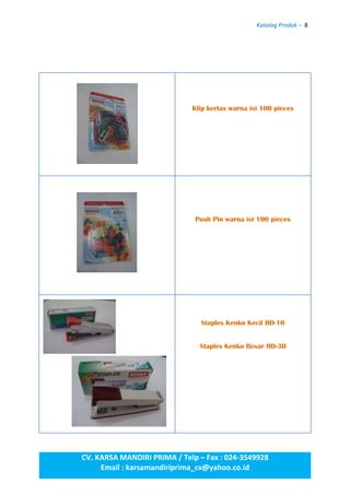 Katalog produk alat tulis | DOCX