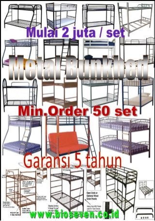 Katalog produk ranjang susun BioSeven metal bunkbed dormitory 2014