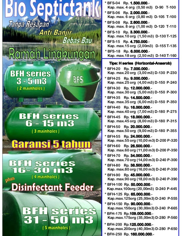 Katalog produk septic tank biotech &amp; biofil ter murah