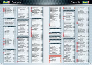 134 135
Contents Contents
135
Sailing Ships Page
Civil Ships Page
Military Ships Page
Cars Page
Submarines Page
Model Set Page
Military Vehicles Page
Trucks Page
Warhammer Page
Bus Page
Locomotive Page
Bike Page
Farming Page
Military Figures Page
04951 Mil Mi-24D Hind 1:100 40
04953 BK-117 ADAC 1:72 41
04954 Bell®
AH-1G Cobra 1:100 40
04955 SH-60 Navy Helicopter 1:100 40
04956 Bell®
AH-1G Cobra 1:72 41
04983 Bell®
UH-1H®
Gunship 1:100 40
04984 UH-60A 1:100 40
04985 AH-64A Apache 1:100 40
04986 EC135 Air-Glaciers 1:72 42
05403 Viking Ship 1:50 46
05404 H.M.S. Bounty 1:110 48
05405 Columbus Ship
Santa Maria
1:90 47
05408 HMS Victory 1:225 48
05412 Gorch Fock 1:253 47
05416 USS America 1:56 47
05417 Gorch Fock 1:150 48
05422 Cutty Sark 1:96 48
05433 Pirate Ghostship 1:72 46
05435 Ghost Ship 1:150 46
05472 U.S.S. Constitution 1:146 48
05486 il rim S i ay o er 1:83 47
05499 Black Pearl 1:150 46
05605 Pirate Ship 1:72 47
05606 USS United States 1:96 48
05699 Black Pearl 1:72 47
05819 HMS Victory 1:450 46
05899 Spanish Galleon 1:450 46
05145 Luxury Yacht 108ft 1:72 49
05146 United States 1:600 49
05152 Container Ship
'Colombo Express'
1:700 51
05203 Luxury Liner
Queen Mary
1:570 50
05204 Northsea Fishing
Trawler
1:142 49
05207 Harbour Tug Boat 1:108 50
05210 R.M.S. Titanic 1:700 50
05211 Search  Rescue Vessel
Berlin
1:72 51
05213 Harbour Tug Boat
Fairplay I, III, X
1:144 51
05220 Search  Rescue Vessel
Hermann Marwede
1:72 51
05230 Cruiser Ship AIDAblu,
AIDAsol, AIDAmar,
AIDAstella
1:400 51
05804 R.M.S. Titanic 1:1200 49
05805 AIDA 1:1200 49
05806 Queen Elizabeth 2 1:1200 50
05808 Ocean Liner
Queen Mary 2 TM
1:1200 50
05812 Search  Rescue Vessel
Hermann Marwede
1:200 51
05818 M/S Color Magic 1:1200 50
05060 German Submarine U-47
with interior
1:125 52
05067 USS Dallas (SSN-700) 1:400 52
05078 German Submarine
Type XXI with interior
1:144 52
05093 German Submarine
Type VII C
1:350 52
05100 German Submarine
Type VII C/41
'Atlantic Version'
1:144 53
05114 German Submarine
Type IX C (U 505 late)
1:72 53
05133 German Submarine
Type IX C/40 (U190)
1:72 53
05138 Soviet Submarine
'Typhoon Class'
1:400 52
05140 German Submarine
Type XXIII
1:144 53
05037 Scharnhorst 1:570 55
05040 Battleship Bismarck 1:350 57
05046 Nuclear Carrier
U.S.S. Enterprise
1:720 56
05092 Battleship
U.S.S. Missouri
1:535 54
05098 Battleship Bismarck 1:700 54
05123 U.S. Navy Landing Ship
Medium (early)
1:144 57
05127 U.S.S. Fletcher (DD-445) 1:700 55
05128 Battleship
U.S.S. Missouri (WWII)
1:1200 54
05130 U.S.S. Nimitz
CVN–68 (early)
1:720 56
05132 HMCS Snowberry 1:144 57
05134 H.M.S. Ariadne 1:700 55
05135 H.M.S. Prince of Wales 1:1200 54
05136 Battleship Scharnhorst 1:1200 54
05137 Russian WWI
Battleship Gangut
1:350 57
05139 German LSM
'Eidechse-Klasse'
1:144 56
05141 German Destroyer
Type 1936
1:350 55
05143 German Frigate Class
F122
1:300 56
05147 Patrol Torpedo Boat
PT109
1:72 55
05148 Fast Attack Craft
Albatross Class 143
1:144 56
05149 HMS Ark Royal 
Tribal Class Destroyer
1:720 55
05150 Fletcher Class Destroyer 1:144 58
05151 Petr Velikiy 1:700 57
05500 German WWI Cruisers
SMS Dresden 
SMS Emden
1:350 55
05802 Battleship Bismarck 1:1200 54
05821 Roma 1:1200 55
07007 Bentley 4,5L Blower 1:24 62
07008 BMW i8 1:24 63
07009 VW T1 'Samba Bus' 1:16 68
07026 Porsche 918 Spyder 1:24 63
07027 Porsche 918 Spyder
with Weissach package
1:24 63
07028 Mercedes-AMG GT 1:24 62
07030 BMW Isetta 250 1:16 61
07031 Porsche 934
RSR Jägermeister
1:24 62
07032 Porsche 934
RSR Vaillant
1:24 62
07034 Porsche Panamera 2 1:24 61
07035 VW Beetle 'Police' 1:24 66
07036 Corvette C7.R 1:25 62
07037 '58 Corvette Roadster 1:25 65
07038 '76 Ford Torino 1:25 65
07050 VW T1 'Flower Power' 1:24 68
07051 McLaren 570S 1:24 62
07053 Citroen 2CV 'Sausss Ente' 1:24 66
07057 Audi R8 1:25 63
07058 Porsche Carrera RS 3.0 1:25 64
07059 2013 Camaro©
ZL1TM
1:25 60
07060 2014 Corvette®
StingrayTM
1:25 61
07061 2014 Ford Mustang GT 1:25 60
07063 Porsche Carrera Cabrio 1:24 64
07065 '65 Ford Mustang
2+2 Fastback
1:24 65
07066 Lamborghini Diablo VT 1:24 63
07067 '53 Corvette Roadster 1:24 65
07069 Corvette®
C5-RTM
Compuware
1:25 63
07070 Trabant 601 Universal 1:24 67
07071 VW Golf 1 Cabriolet 1:24 67
07072 VW Golf 1 GTI 1:24 67
07076 VW T1 'Kastenwagen' 1:24 68
07078 VW Beetle
Cabriolet 1970
1:24 66
07079 Dodge Viper SRT10 ACR 1:25 65
07083 VW Beetle
Limousine 1968
1:24 66
07088 2010 Camaro®
SSTM
1:25 64
07094 Audi R8 Spyder 1:24 64
07095 Citroën 2CV Charleston 1:24 66
07100 Mercedes-Benz SLS AMG 1:24 64
07186 Hummer®
H2TM
1:25 61
07188 '68 Dodge Charger R/T 1:25 65
07242 Shelby®
Mustang
GT 350 HTM
1:24 65
07247 BMW M1 Procar 1:24 63
07344 Volkswagen T3 'Camper' 1:25 61
07361 BMW Z1 1:24 64
07367 Shelby Cobra 427 S/C 1:24 63
07398 Audi R8 1:24 64
07399 Volkswagen T1
'Samba Bus'
1:24 68
07436 VW T1 Samba Bus
'Lufthansa'
1:24 68
07680 Opel GT 1:32 60
07681 VW Beetle 1:32 60
07682 VW Buggy 1:32 60
07684 Corvette C3 1:32 60
07690 Porsche Boxster 1:24 61
07651 London Bus 1:24 67
07820 Porsche Junior 108 1:24 69
02165 Big Boy Locomotive 1:87 69
07915 US Police Motorbike 1:8 69
07423 Iveco Stralis 1:24 71
07425 Mercedes-Benz
Actros MP3
1:24 70
07426 MAN TGX XLX 1:24 71
07429 Marmon Conventional
'Stars  Stripes'
1:25 71
07452 MAN TGM/Schlingmann
HLF 20 VARUS 4x4
1:24 70
07455 Peterbilt 359
Conventional
1:16 71
07671 Kenworth Aerodyne 1:32 70
00080 Space Marine
Heavy Assault
73
00081 Space Marine
Speeder Strike
73
00082 Space Marine
Bike Attack
73
00083 Space Ork Raiders 73
00084 Space Ork Trukkboyz 73
00085 Space Ork Blastabike 73
02450 Battle of Waterloo 1815
British Life Guards /
French Grenadier Guards/
Russian Infantry
1:72 75
02451 WWI Infantry German /
British / French (1914)
1:35 74
02452 Seven Years War
Austrian Infantry /
Prussian Infantry
1:72 75
02453 Seven Years War
Austrian Dragoons /
Prussian Hussars
1:72 75
02508 German Engineers WWII 1:72 75
02519 British Infantry Modern 1:72 75
02521 German Paratroops
Modern
1:72 75
02522 German Army Crisis
Reaction Forces Modern
1:72 75
02525 German Navy WWII 1:72 75
02531 German 7,5 cm Pak 40
 Soldiers
1:72 75
02532 German Paratroops
WWII
1:72 75
02533 Soviet Spetsnaz (1980s) 1:72 75
02618 ANZAC Infantry (1915) 1:35 74
02800 Queen's Guard 1:16 74
02801 Swiss Guard 1:16 74
02802 Carabiniere 1:16 74
02803 Republican Guard 1:16 74
03000 LCM3 50ft Landing Craft
 4x4 Off-Road Vehicle
1:35 82
03036 SpPz 2 LUCHS A1/A2 1:35 83
03082 LKW 2t. tmil gl (Unimog) 1:35 84
03106 Soviet Battle Tank
T-80 BV
1:72 81
03107 Panther Ausf. D/Ausf. A 1:72 77
03112 M 1 A1 (HA) Abrams 1:72 79
03116 PzKpfw VI 'Tiger' I
Ausf. E (Sd.Kfz. 181)
1:72 77
03121 Panzerhaubitze 2000 1:72 80
03129 'Tiger' II Ausf. B
(Product. Turret)
1:72 77
03138 Tiger II Ausf. B
(Porsche Prototype
Turret)
1:72 77
03139 TPz 1 Fuchs EloKa
'Hummel'
ABC Spürpanzer
1:72 78
03140 M60 A3 1:72 79
03141 Sd.Kfz. 9 FAMO 1:72 78
03144 Warrior MCV
with Add-on Amour
1:72 79
03148 Sd.Kfz. 164 'Nashorn' 1:72 78
03149 Soviet Main Battle Tank
T-72 M1
1:72 81
03171 PzKpfw V 'Panther'
Ausf. G (Sd. Kfz. 171)
1:72 77
03180 Leopard 2A6/A6M 1:72 80
03183 British Main Battle Tank
Challenger I
1:72 79
03184 PzKpfw IV Ausf. H 1:72 77
03187 Leopard 2A5/A5NL 1:72 80
03190 Russian Battle Tank T-90 1:72 81
03195 Sd.Kfz. 7/1 1:72 78
03198 GTK Boxer GTFz A1 1:72 80
03207 Sd.Kfz. 7/2 1:72 78
03208 SpPz2 Luchs A2 1:72 80
03209 GTK Boxer FüFz A1 1:72 80
03210 Sd.Kfz. 7 
8,8 cm Flak 37
1:72 78
03215 Sd. Kfz. 124 Wespe 1:76 76
03216 M7 HMC Priest 1:76 76
03229 PzKpfw II Ausf. F 1:76 76
03232 Sd. Kfz. 173
'Jagdpanther'
1:76 76
03236 M48A2GA2 1:35 83
03240 Leopard 1 1:35 83
03241 GTK Boxer sgSanKfz 1:35 84
03242 Dingo 2 GE A3.3 PatSi 1:35 84
03243 Leopard 2A5/A5NL 1:35 84
03244 T-34/76 (model 1943) 1:35 82
03245 ZiL-131 1:35 85
03247 German Staff Car
Type 82E
1:35 82
03248 Sd. Kfz.251/1 Ausf.B
'Stuka zu Fuß'
1:35 85
03249 Tiger II Ausf. B
Henschel Turret
1:35 83
03250 German Truck
Type 2,5-32
1:35 82
03251 PzKpfw III Ausf.L 1:72 78
03252 Sd. Kfz. 11 + Pak 40 1:76 76
03253 German Staff Car
Type 82 'Kübelwagen'
1:35 82
03254 Sd.Kfz. 184
Tank Hunter 'Elefant'
1:35 83
03255 Sd.Kfz. 167 'StuG IV' 1:35 83
03256 TPz 1 Fuchs 1:35 84
03257 LKW 5t mil gl
(4x4 Truck)
1:35 85
03258 Leopard 1A1 1:35 84
03259 Armoured Scout Vehicle
P204 (f)
1:35 82
03300 LKW 5t. mil gl 1:72 78
03301 Russian Battle Tank
T-90A
1:72 81
03302 T-34/85 1:72 77
03303 TOPOL (SS-25 Sickle) 1:72 85
03304 T-55A/AM 1:72 81
03305 M109 G 1:72 79
03306 T-55AM/T-55AM2B 1:72 81
03307 Leopard 1A5 
Bridgelayer 'Biber'
1:72 80
29619/29620 Model Set Plus 45
62800–67690 Model Set 44–45
alle Artikelnummern, Maßstäbe 
Neuheiten siehe Tabelle Seite 44– 45
all item numbers, scales  new products
can be found in the chart on pages 44–45
 