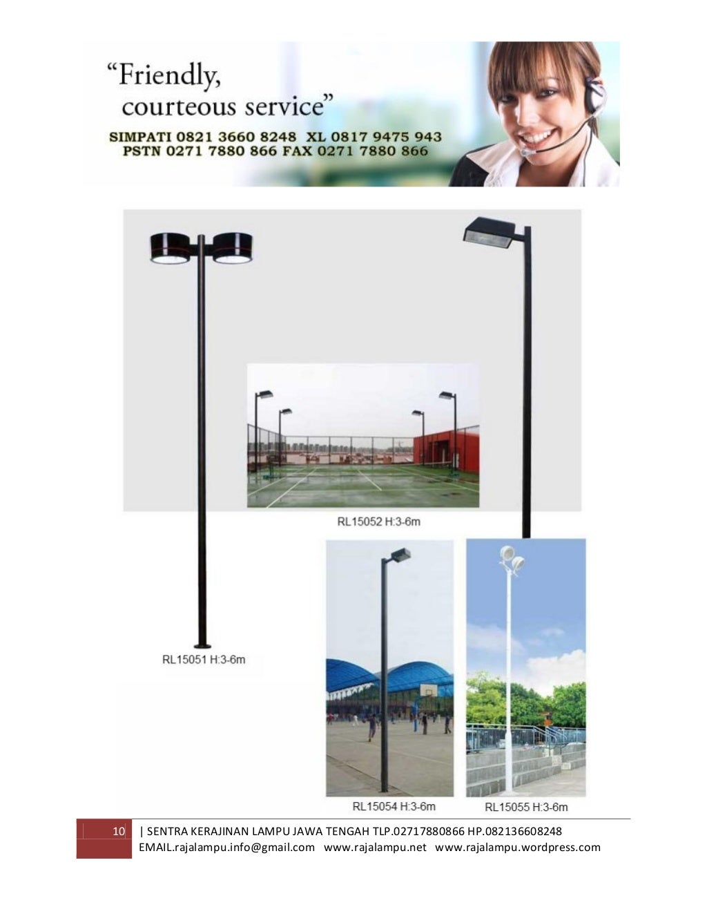 Tiang Lampu SPBU,Lampu Taman dan Lampu Area Parkir 2015