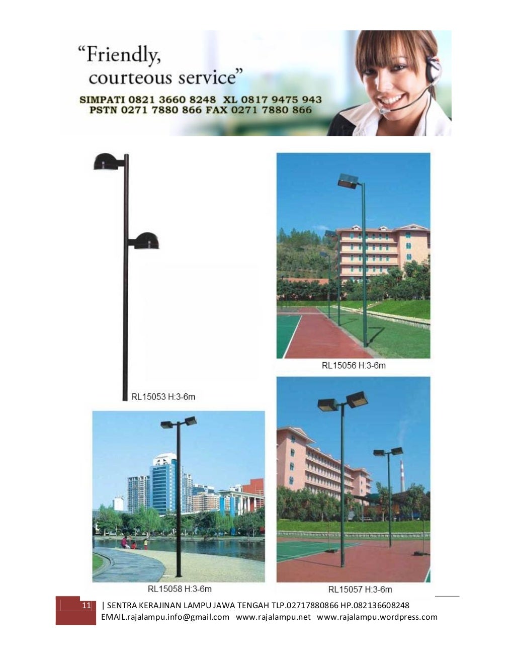Tiang Lampu SPBU,Lampu Taman dan Lampu Area Parkir 2015