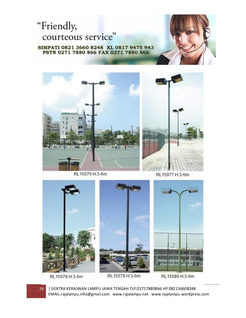 Tiang Lampu SPBU,Lampu Taman dan Lampu Area Parkir 2015