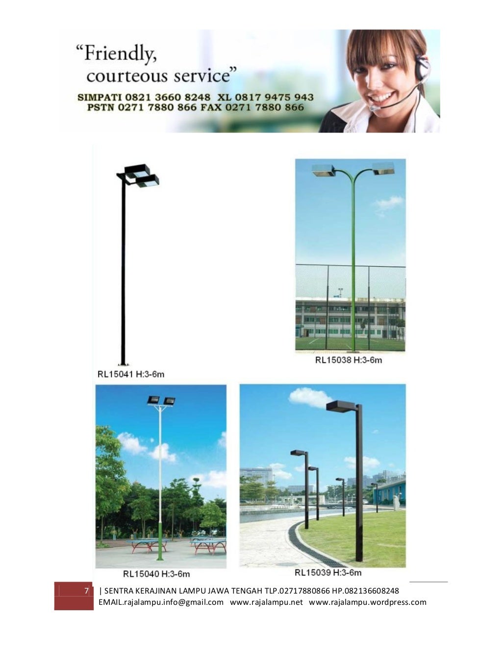 Tiang Lampu SPBU,Lampu Taman dan Lampu Area Parkir 2015