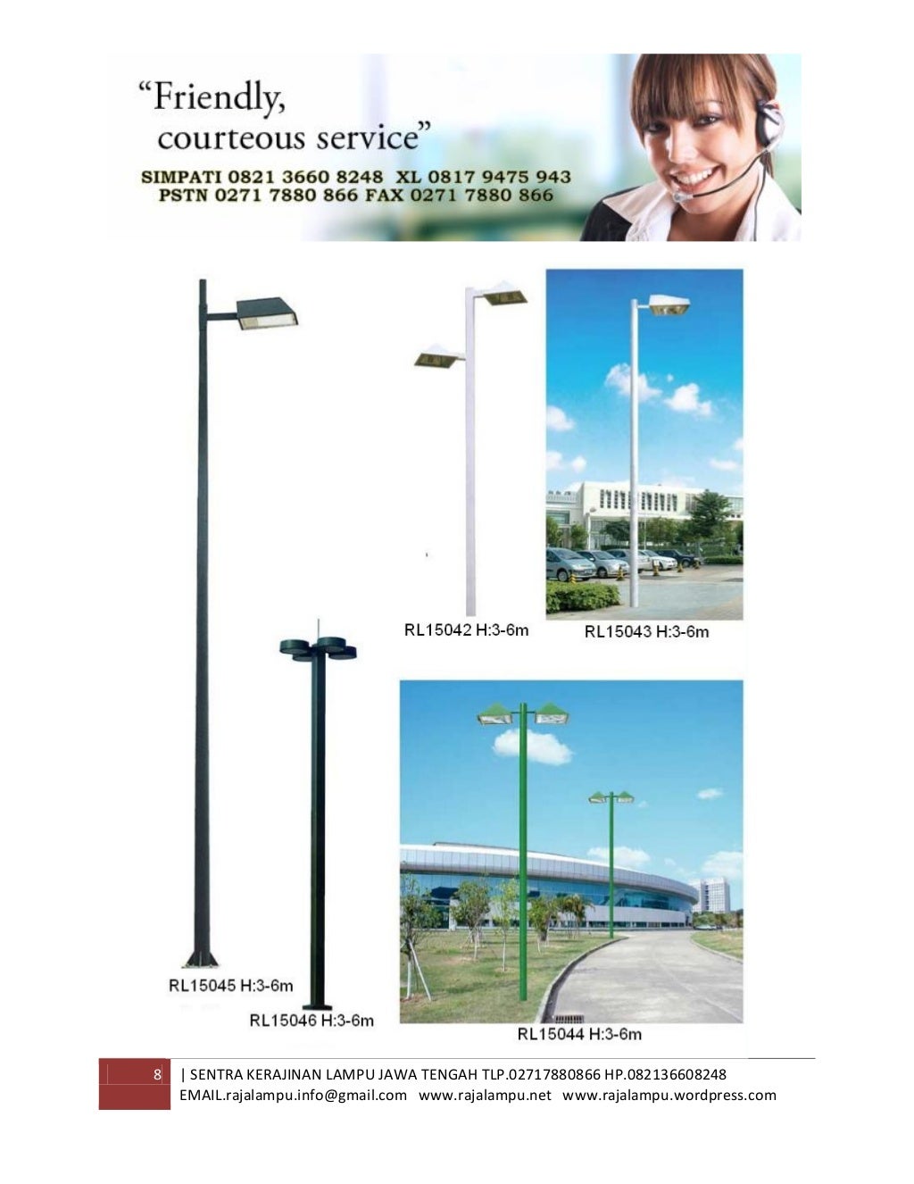 Tiang Lampu SPBU,Lampu Taman dan Lampu Area Parkir 2015
