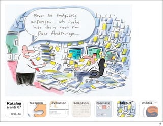 Katalog     faktoren
              ktor
              ktoren      evolution
                          evolution            adaption   formate   post-it   media
trends 07
                        DU ST RIE         IN
  oyen.de              ES EL LS CHA F T   G




                                                                                      19
 