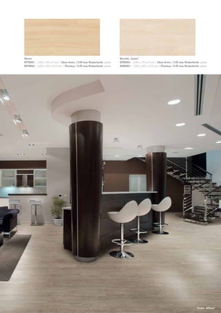 Ahorn
B7T8001 - 1230 x 150 x 6 mm | Glue-down | 0,55 mm Nutzschicht; gefast
B0T8002 - 1220 x 185 x 10,5 mm | Floating | 0,55 mm Nutzschicht; gefast

Kirsche „Linen”
B7R0001 - 1230 x 150 x 6 mm | Glue-down | 0,55 mm Nutzschicht; gefast
B0R0001 - 1220 x 185 x 10,5 mm | Floating | 0,55 mm Nutzschicht; gefast

Fichte „Wheat”

 