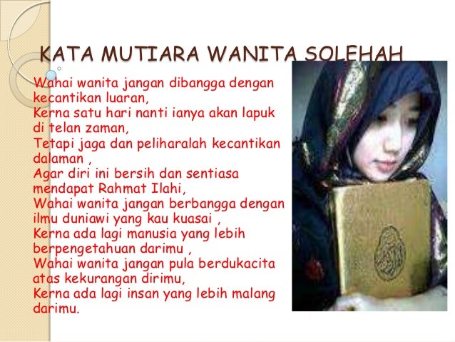  Kata  mutiara  wanita  solehah