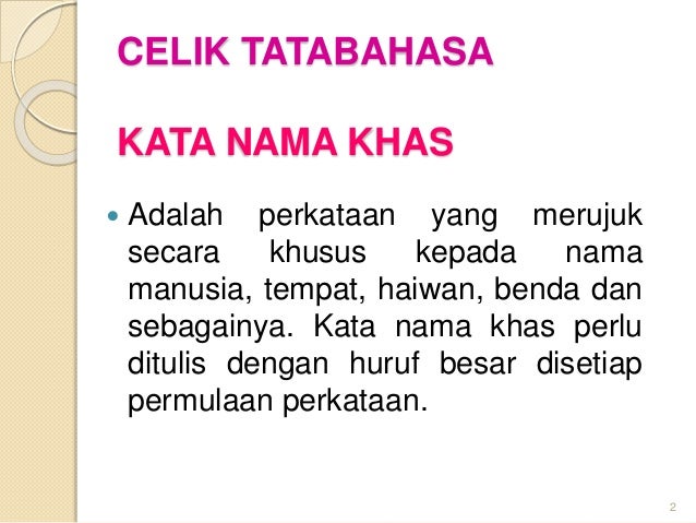 Kata nama khas