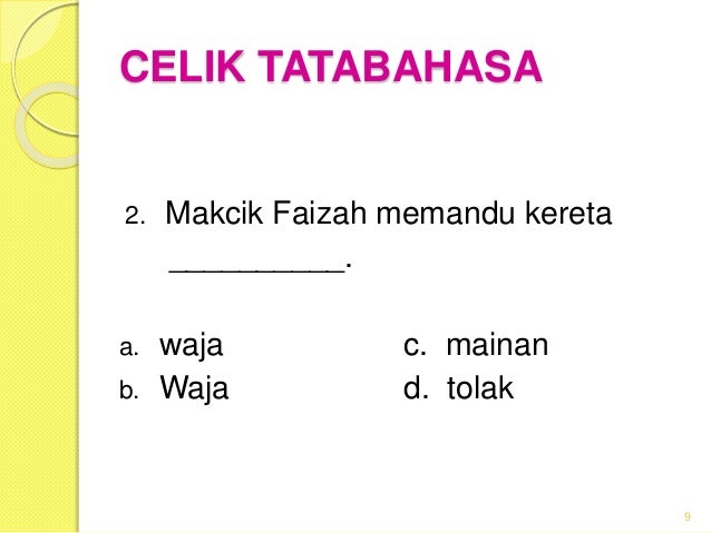 Kajian Tindakan Kata Nama Khas