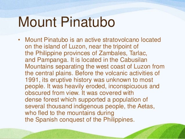 Saan Matatagpuan Ang Mt. Pinatubo Tagalog